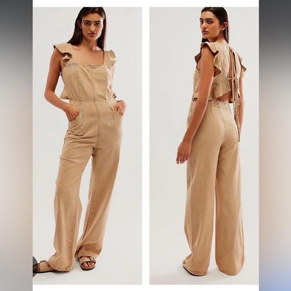 We The Free Tan Jumpsuit